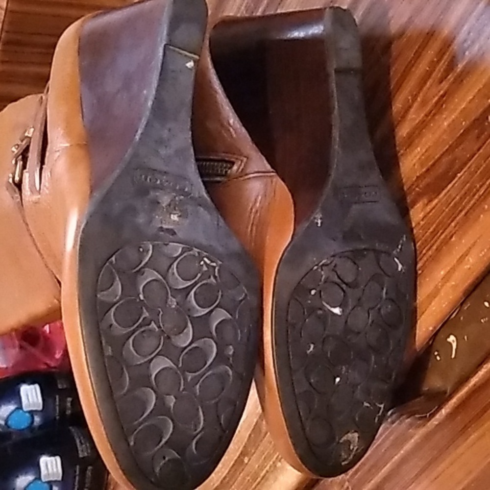 Coach Dorothy leather wedge boots 👢 6.5B - Picture 8 of 8